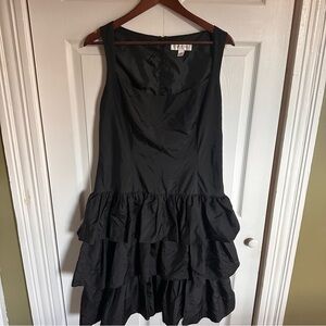 Isaac Mizrahi Target Cocktail Dress Black 14 LBD Satin